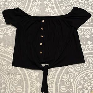 Shein Off the Shoulder Crop Top